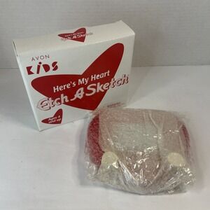 Here's My Heart Etch A Sketch Avon Red Heart Shaped New In Box Old Stock TOY